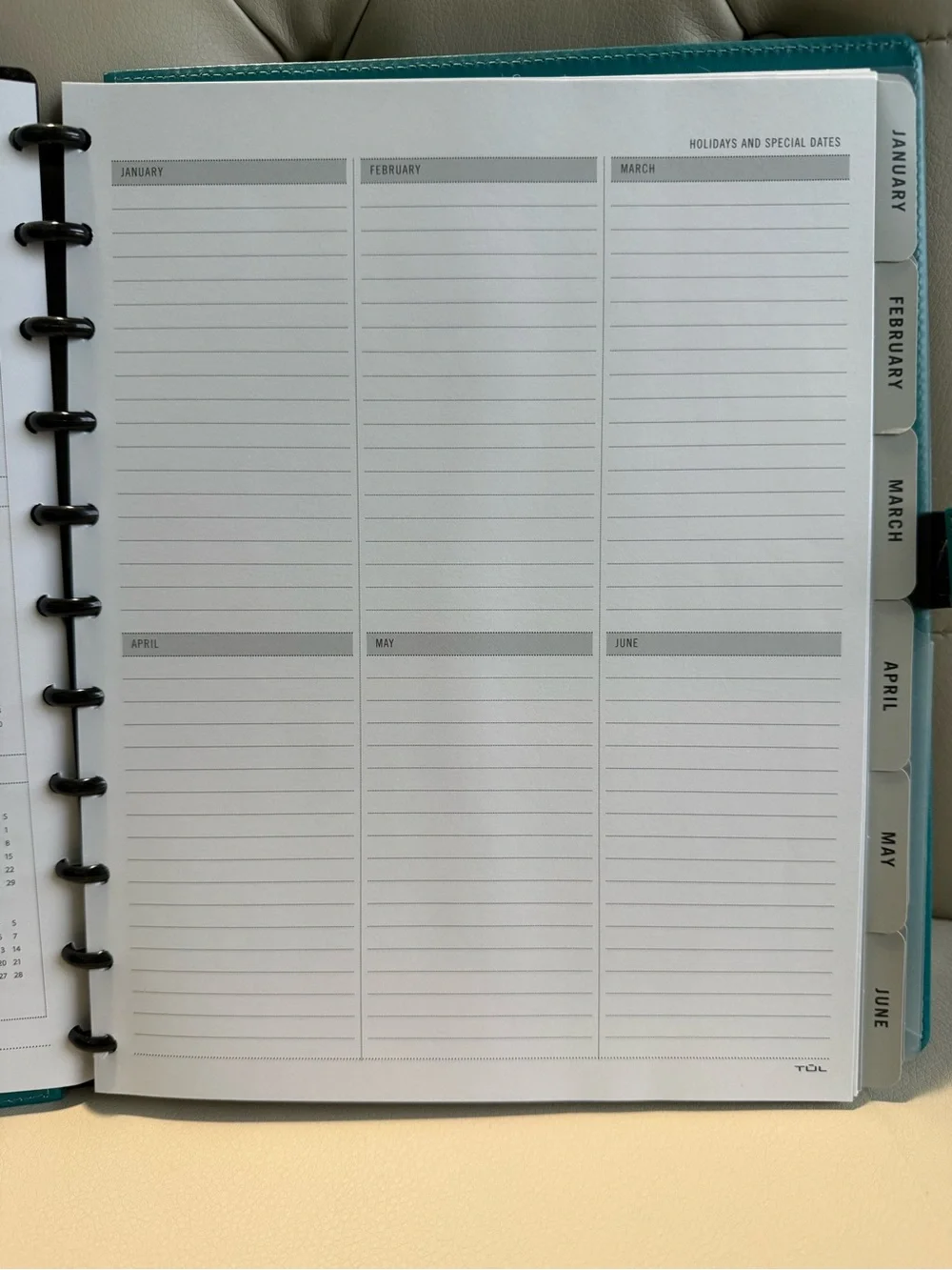 TUL Undated Teal Planner **NEW Without Tags**
